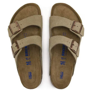 Arizona Soft Footbed Suede Leather Taupe Unisex Narrow