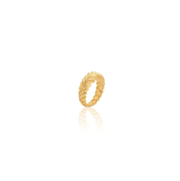 Bromelia flower braided ring - Sopro