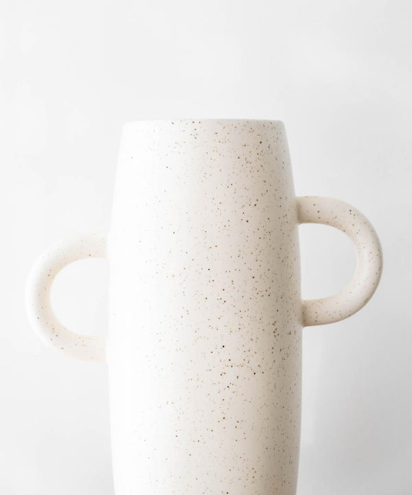 White Speckled Ceramic Pitcher - Aqui Há Peça