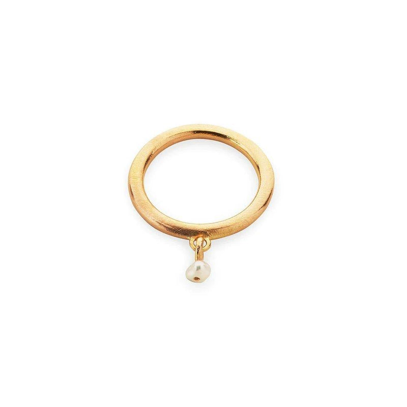 Lorena Golden Ring with Pearl - Inês Telles