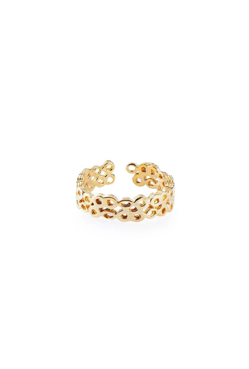 Águatinta Medium Gold Plated Ring - Inês Telles