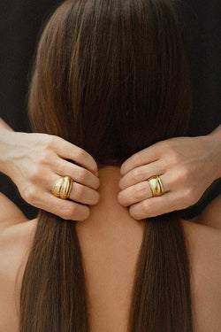 Ecos Double Gold Plated Ring - Inês Telles