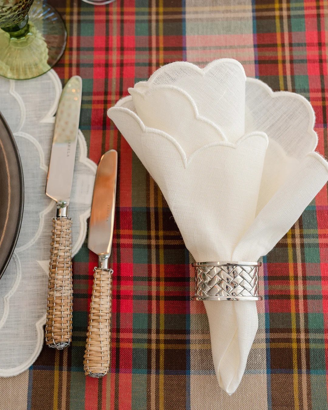 Silver Braided Napkin Ring - Mariaida Home