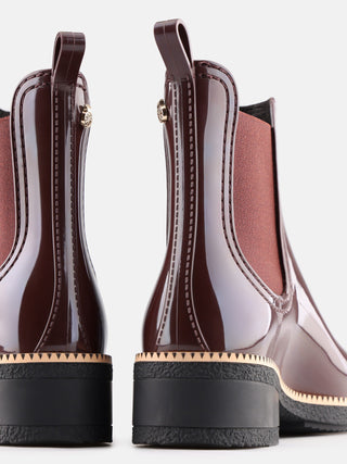 AVA Dark Cherry Bordeaux Vegan boots