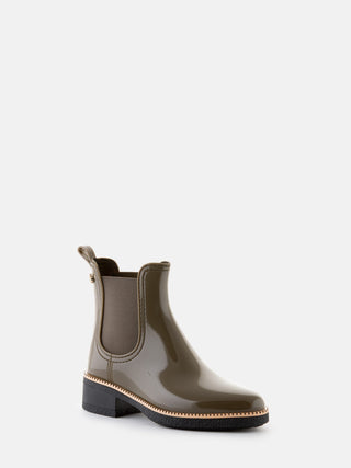 AVA Woodland Brown Chelsea Ankle Boots With Heel