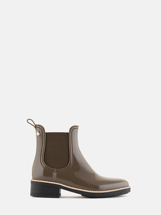 AVA Woodland Brown Chelsea Ankle Boots With Heel