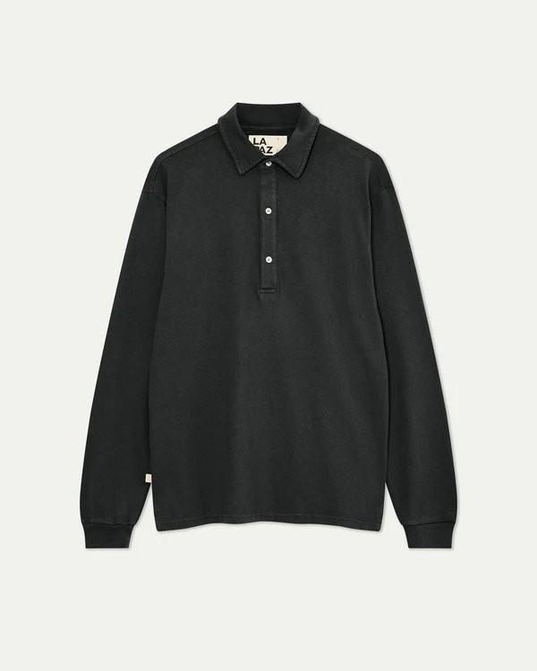 Mesquita Black Sand Long-sleeve Polo Shirt