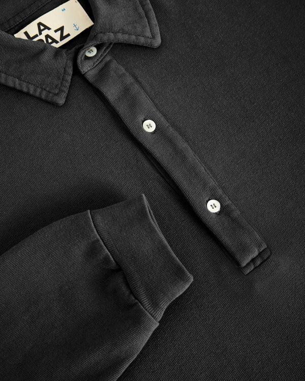 Mesquita Black Sand Long-sleeve Polo Shirt