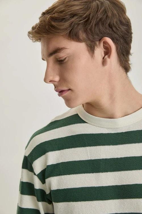 Feijó Dark Green Stripes Sweatshirt