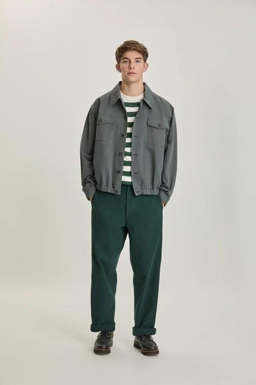 Feijó Dark Green Stripes Sweatshirt