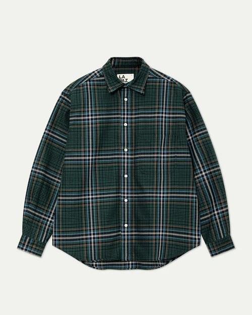 Carvalho Dark Green Checks Shirt