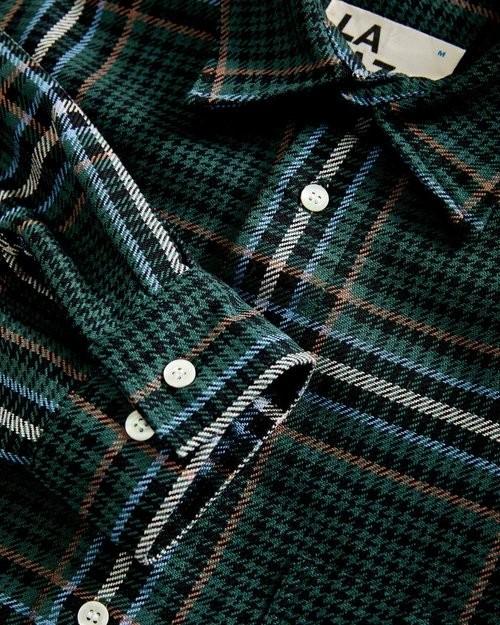 Carvalho Dark Green Checks Shirt