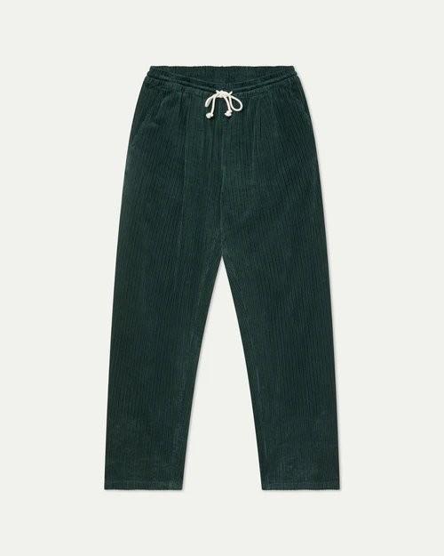 Ponte Dark Green Soft Cord Trousers