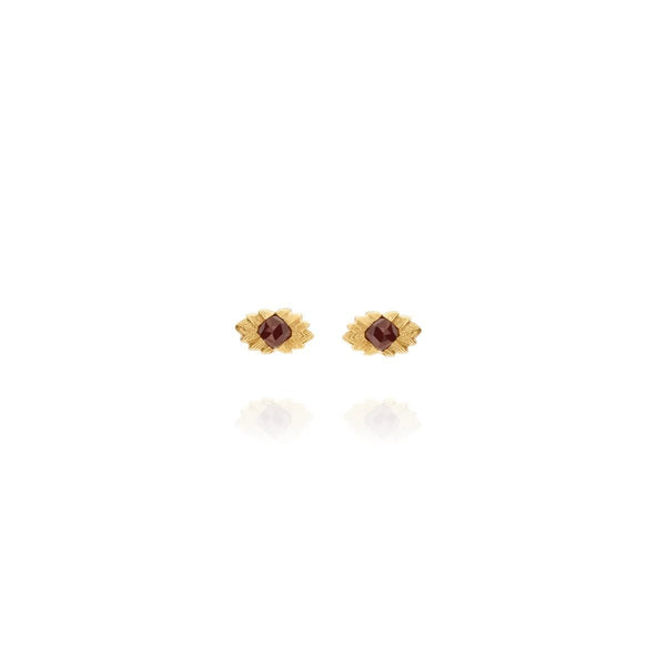 Bromelia Earrings with Garnet - Sopro