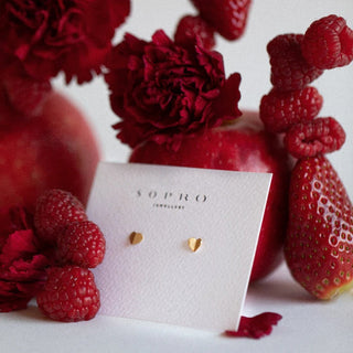 Heart Earrings 24k Gold Plating