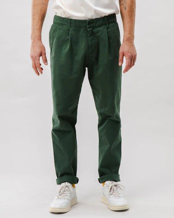 Comfort Chino Cotton Pants Green - -Brava Fabrics