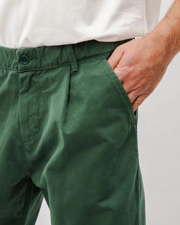 Comfort Chino Cotton Pants Green - -Brava Fabrics – Be We