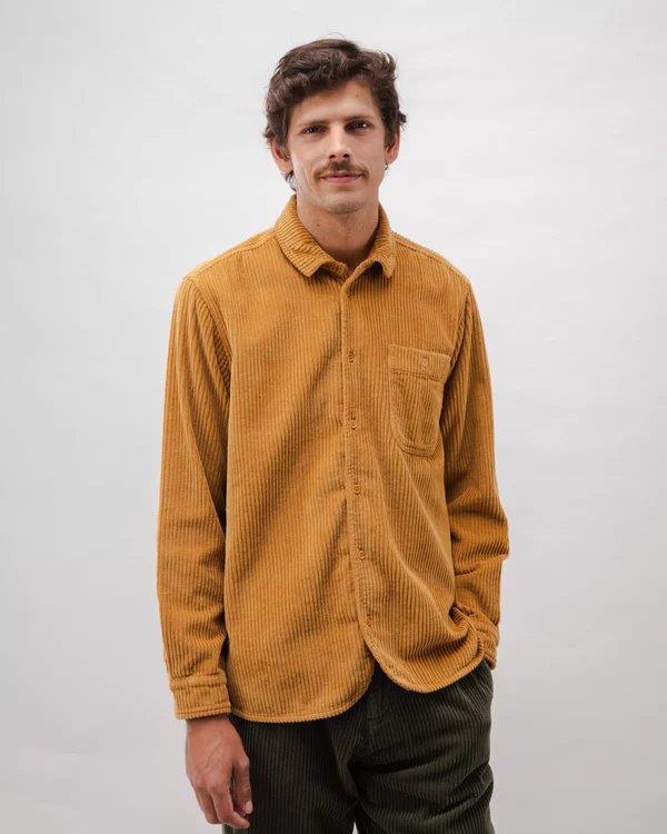 Corduroy Overshirt Camel - Brava Fabrics