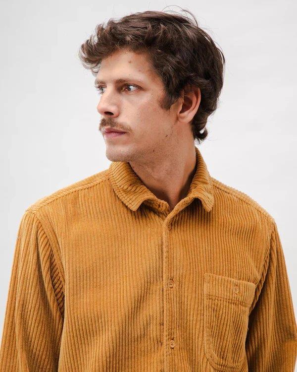 Corduroy Overshirt Camel - Brava Fabrics