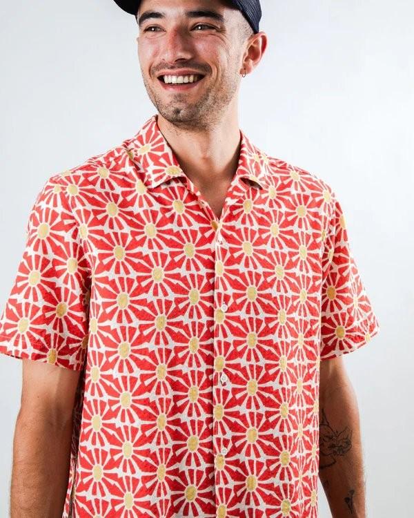 Marisol Aloha Shirt Red - Brava Fabrics