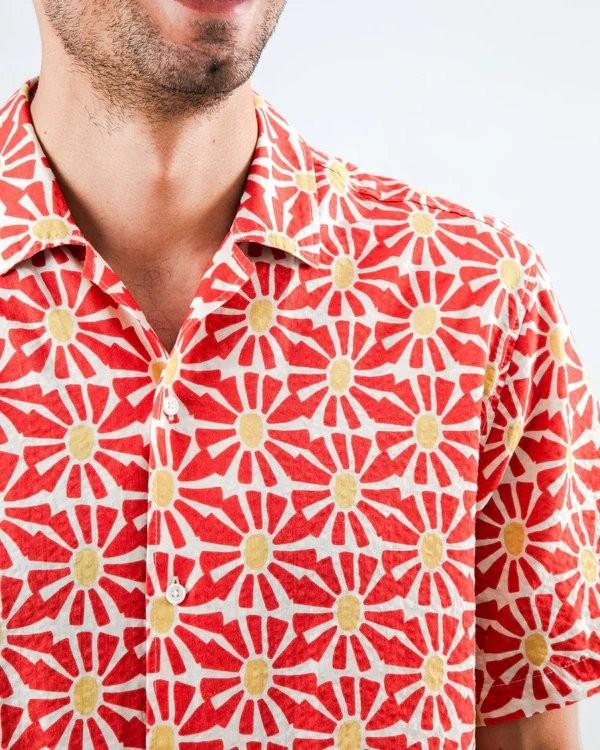 Marisol Aloha Shirt Red - Brava Fabrics