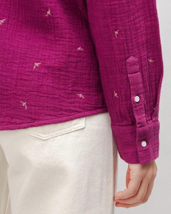 Dusk Boho Cotton Blouse Grape  - Brava Fabrics