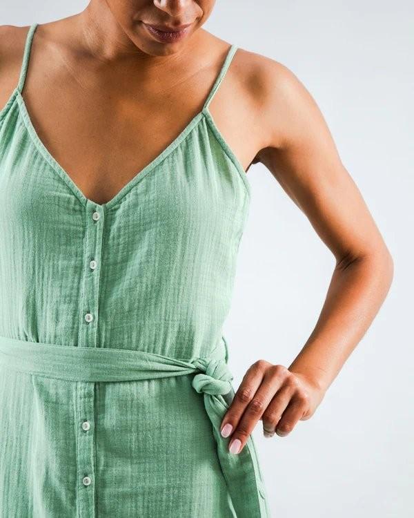 Bubble Strap Dress Light Green