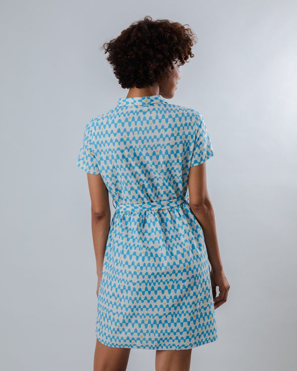 Sunset Short Dress Blue - Brava Fabrics