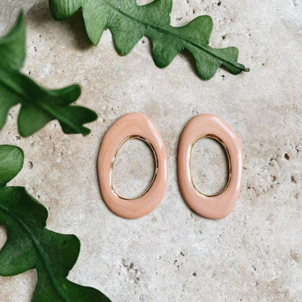 Lila Rose Gold Earring - Uns Ceramics