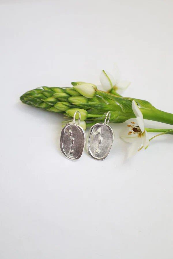 Floria Round Silver Earring - Inês Telles