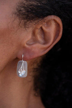Floria Inverted Silver Earrings - Inês Telles