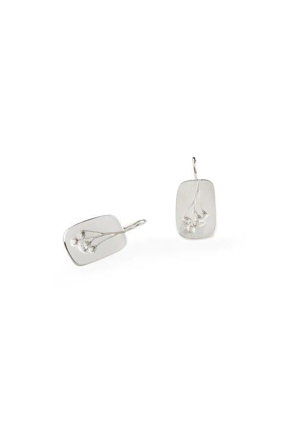 Floria Inverted Silver Earrings - Inês Telles