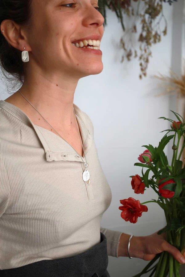 Floria Inverted Silver Earrings - Inês Telles