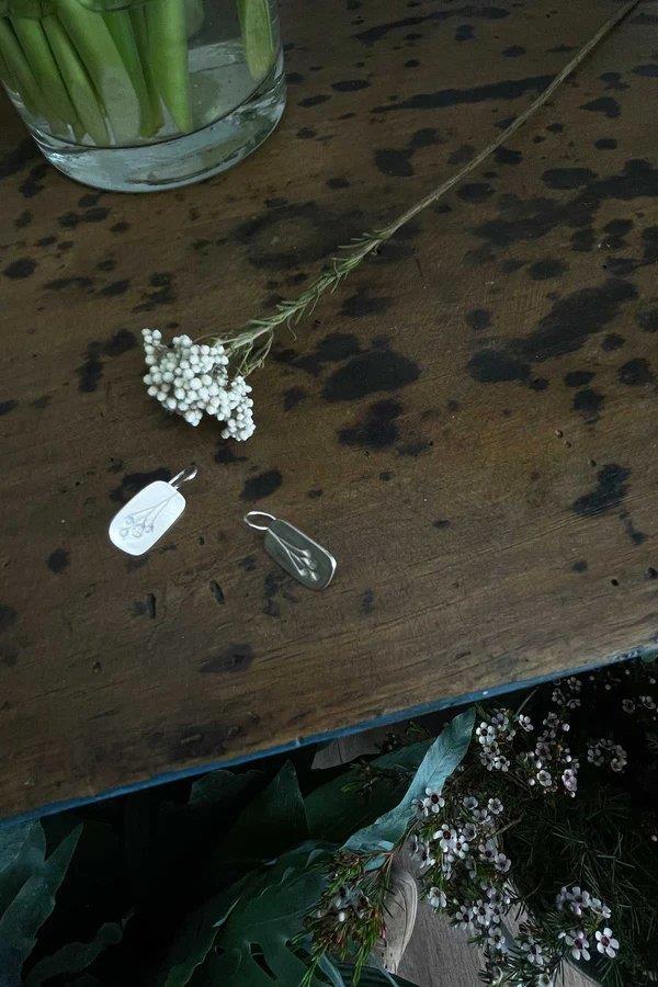 Floria Inverted Silver Earrings - Inês Telles