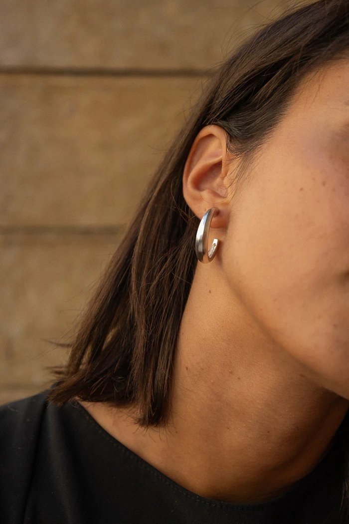 Aretas Faceted Hoops - Inês Telles