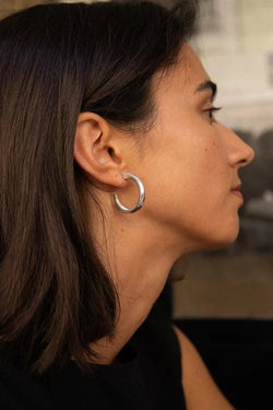 Aretas Faceted Hoops - Inês Telles