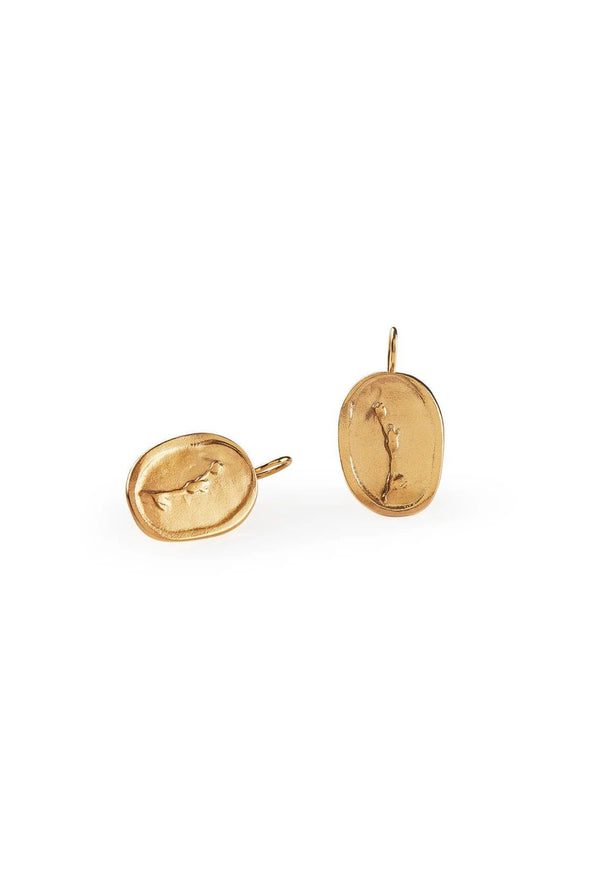 Floria Round Gold Earrings - Inês Telles
