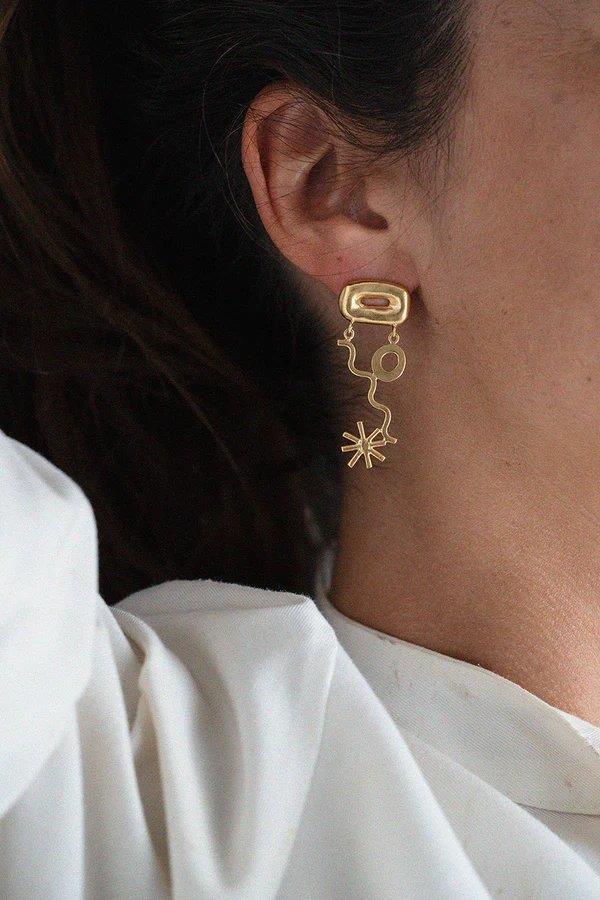 Águatinta Elementos Golden Earrings - Inês Telles