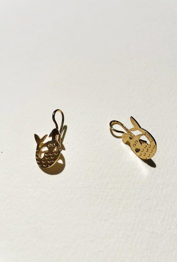 Bolina Mermaid Golden Earrings - Inês Telles