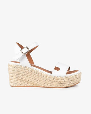 Arambol Leather Low Wedge Sandals - Popa