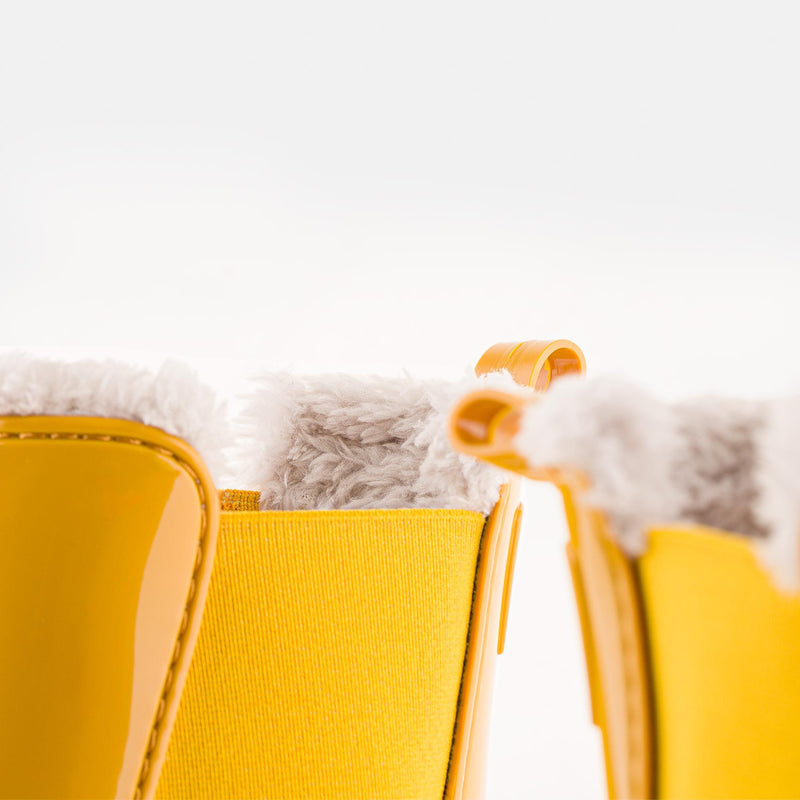 COLDEN 14 Vegan Mustard Boots With Fur Lining - Lemon Jelly