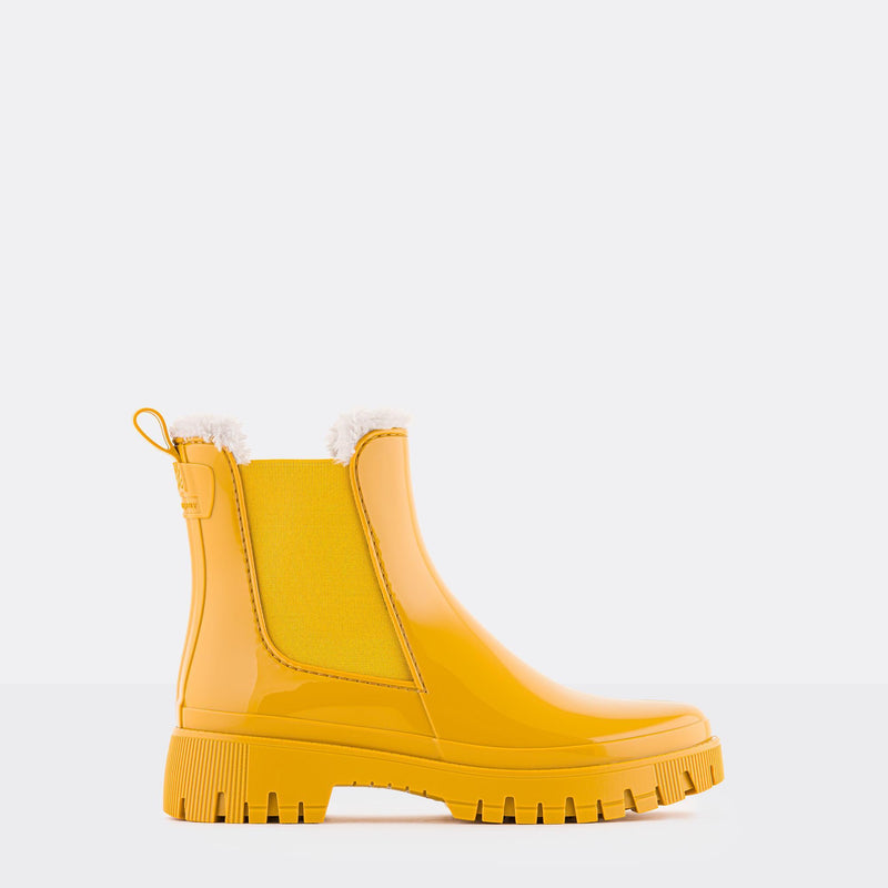 COLDEN 14 Vegan Mustard Boots With Fur Lining - Lemon Jelly