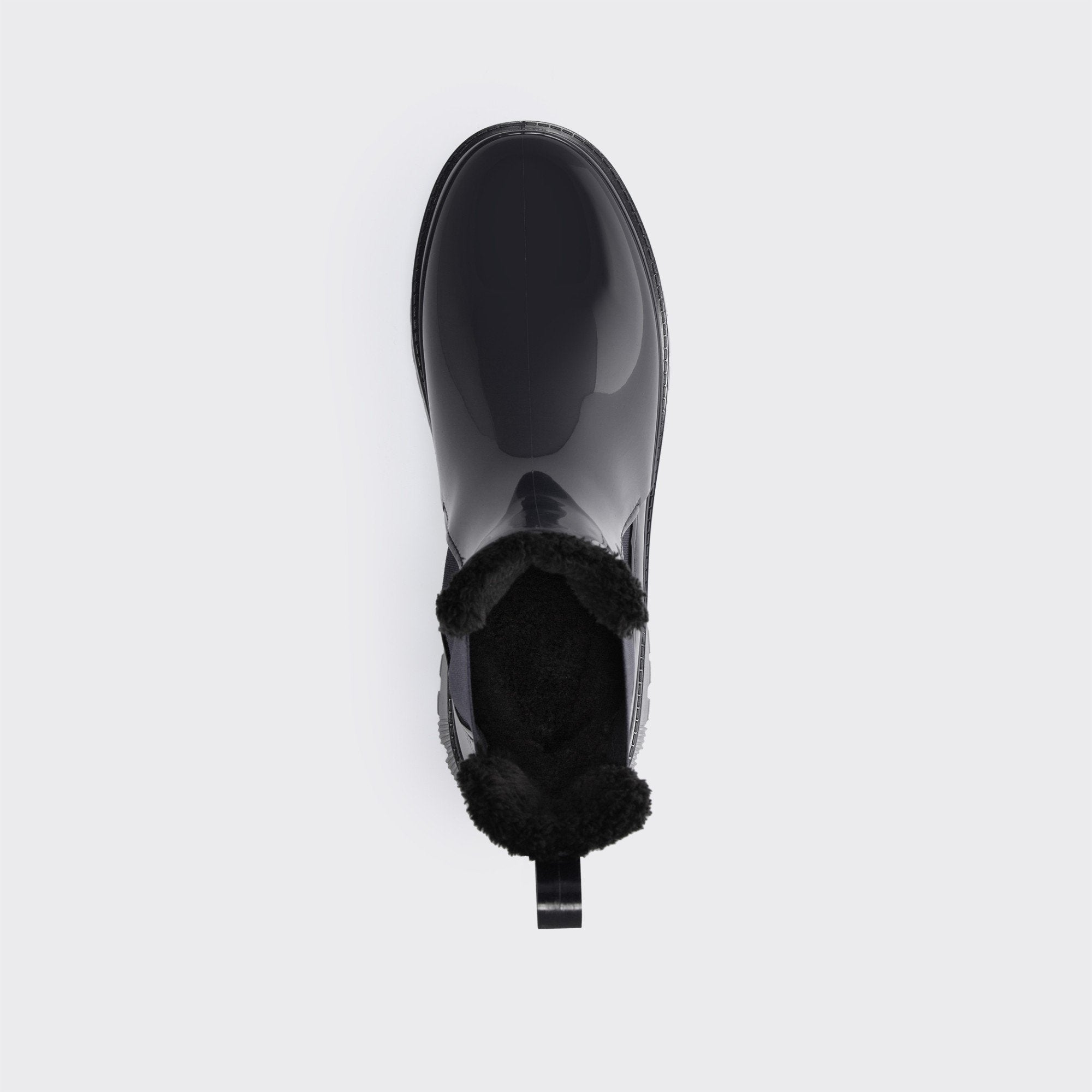 COLDEN Vegan Black Ankle Boots with Fur Lining