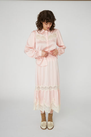 Delicate Lace Midi Skirt