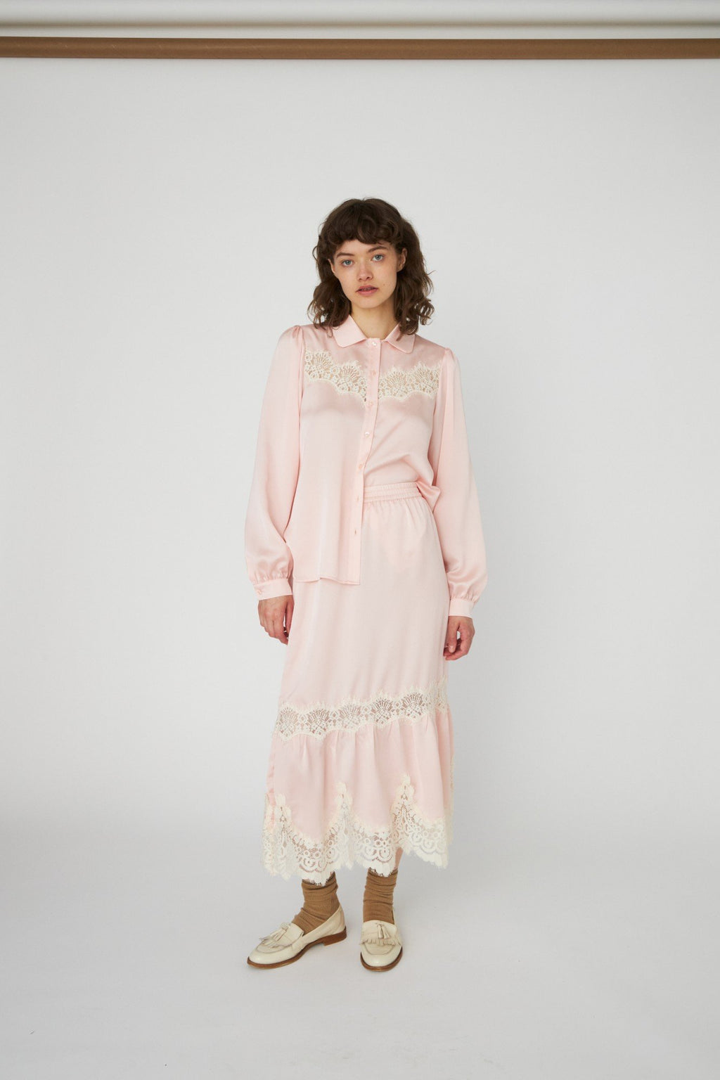 Delicate Lace Midi Skirt