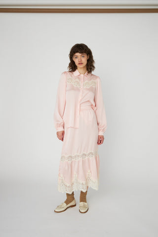 Delicate Lace Midi Skirt