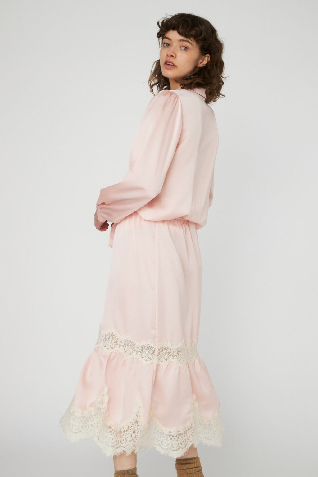 Delicate Lace Midi Skirt