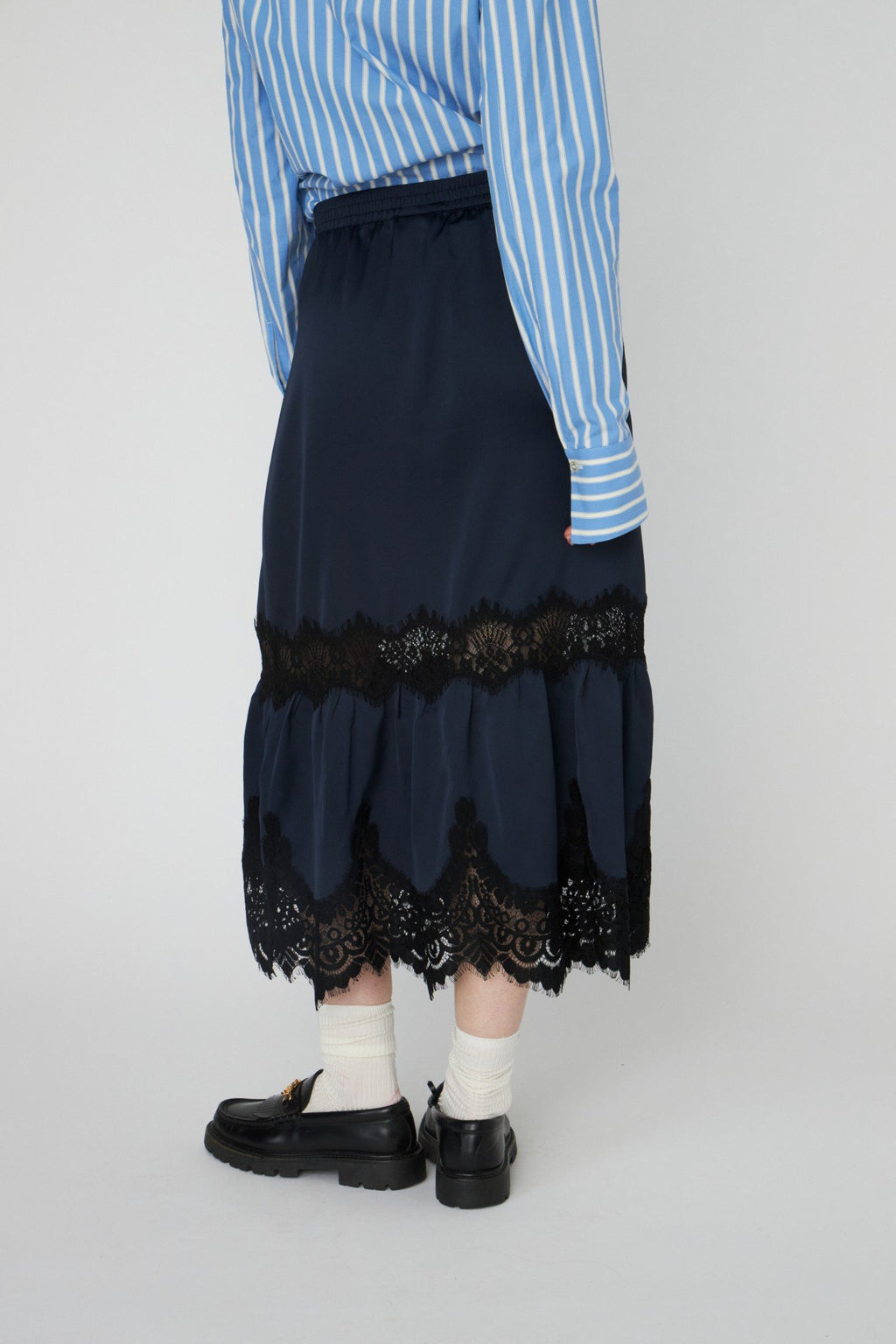 Delicate Lace Midi Skirt