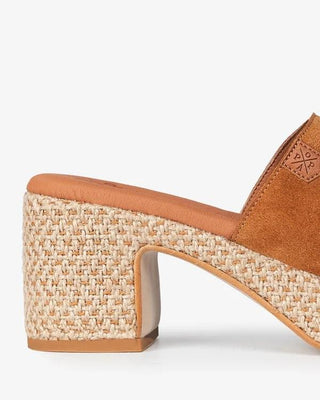 Dillon Suede Wedge Sandals in Cuero - Popa