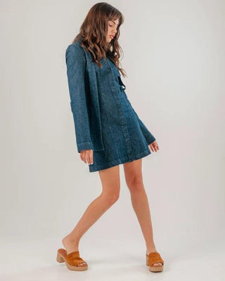 Dillon Suede Wedge Sandals in Cuero - Popa